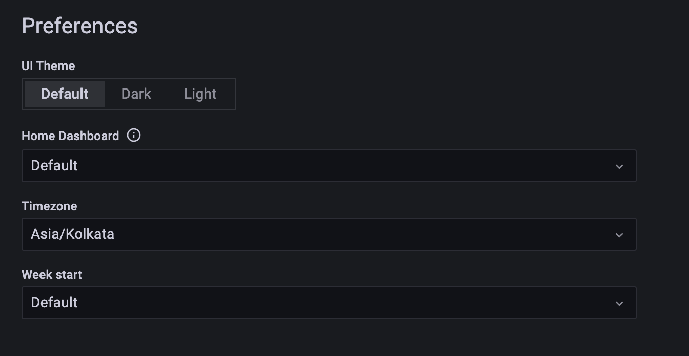 Dashboard Timezone